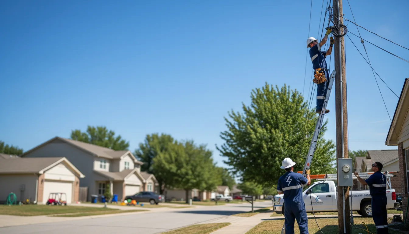 Residential electrician providing installation services in Bloomburg, TX